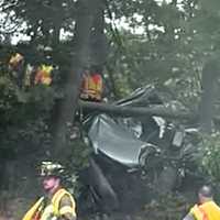 <p>One occupant was pronounced dead at the scene of the Labor Day crash on Route 208 in Hawthorne.</p>