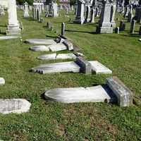 <p>50 or so headstones, some more than 100 years old, were toppled in a Wyckoff cemetery.</p>