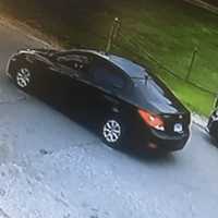 <p>Stratford police are seeking information on this dark-colored car in connection with a shooting Saturday that left one man dead and another injured.</p>