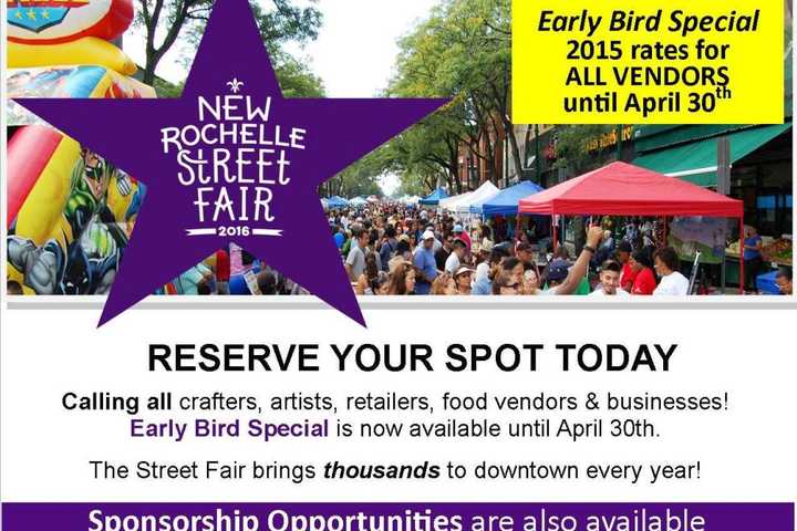 New Rochelle Street Fair Offers Early Bird Specials To Vendors