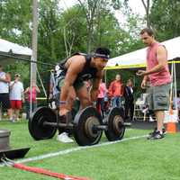 <p>A scene from last year’s Michael LaViola Strongman Challenge at Varsity House Gym in Orangeburg, New York, just over the border of Old Tappan.</p>