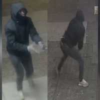 <p>These two unknown gunmen are sought in connection with a shooting on Wayne Avenue, police say.</p>