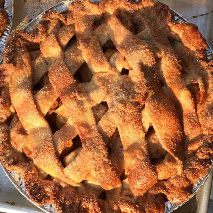 Organic ginger cranberry pear pie at Red Barn Bakery in Irvington.