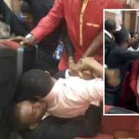 <p>The Cable and #FreeSowore published images of the pandemonium that exploded in a federal Nigerian courtroom when Sowore was seized.</p>