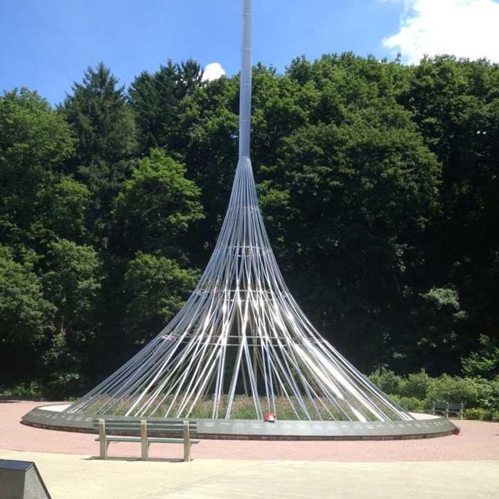 The Rising, Westchester County&#x27;s tribute to the victims of the Sept. 11 attacks, is located within Kensico Dam Plaza.