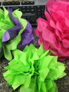 East Rutherford Library Organizes A 'Tissue Paper Flower Craft' Event