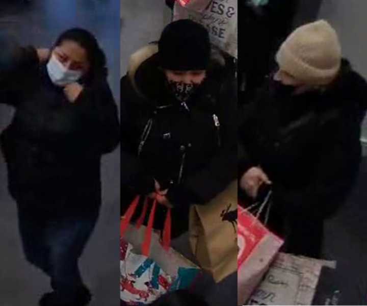 The three suspects accused of stealing nearly $19,000 worth of merchandise from The Cosmetics Company Store at Tanger Outlets in Deer Park