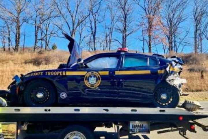 State Police Car Struck While Assisting Disabled Vehicle In Hudson Valley