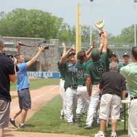 <p>Pleasantville Panthers celebrate taking home their first Section 1 Class B baseball championship trophy in 20 years.</p>