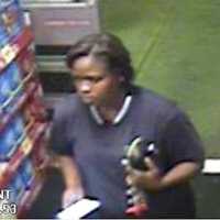 <p>Surveillance footage of one of the suspects believed to have stolen credit cards from Trumbull mailboxes</p>