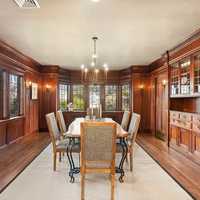 <p>The dining room’s natural woodwork was also restored, the listing said.</p>