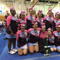 <p>The Spirit Stars Cheerleading and Tumble Center senior team won first place in its division at the Yorktown cheerleading competition.</p>