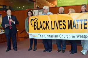 Westport Church To Replace Black Lives Matter Banner That Was Vandalized