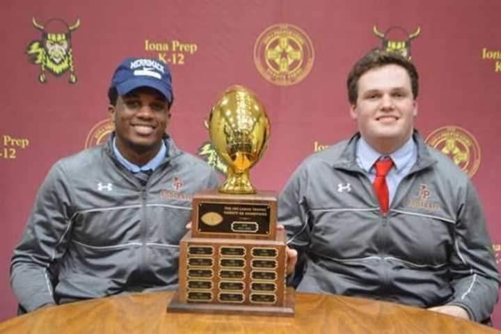 Two Iona Prep Football Stars Sign On To Play At Next Level