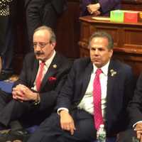 <p>Westchester County Congressman Eliot Engel sitting in on Wednesday night.</p>