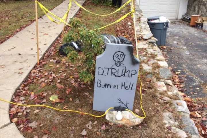 Cortlandt Woman Outraged Over Trump 'Burn In Hell' Halloween Display