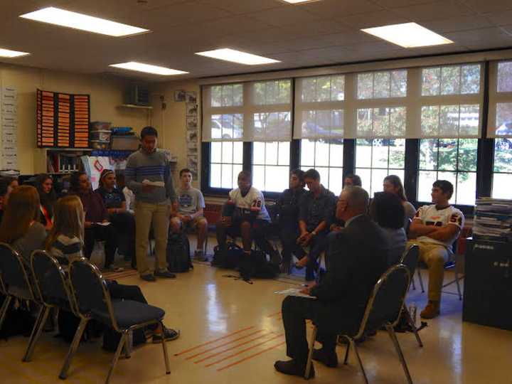 Members of the New York State Education Department met with members of the faculty in Tuckahoe.