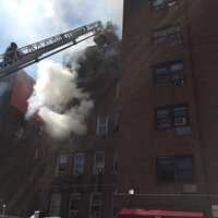 <p>Yonkers firefighters were joined by four other departments as they battled a four-alarm blaze.</p>