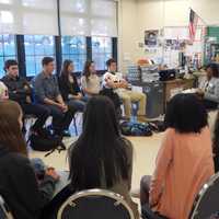 <p>Members of the New York State Education Department met with Tuckahoe students.</p>