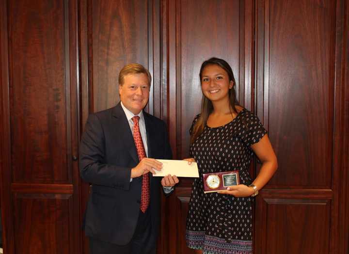 Eastchester&#x27;s Briana Balsamo was awarded the first annual Pepe Auto Group scholarship. 