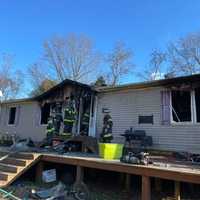 <p>The fire destroyed a home on Sinsko Lane in Joppa.</p>