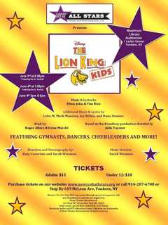 All Stars Fitness, Performing Arts In Yonkers Presents 'The Lion King KIDS'