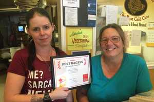 West Milford's Bagel Town Cafe Accepts DVlicious Certificate With Pride