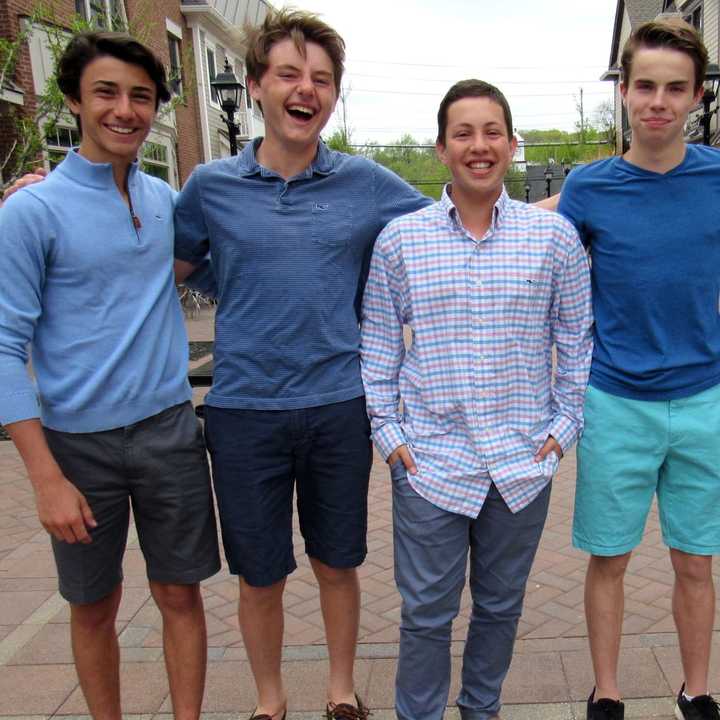 The WestchesterEats team; left to right: Zachary Tuzzo, Evan Miller, Robert Waxman, William Cohen