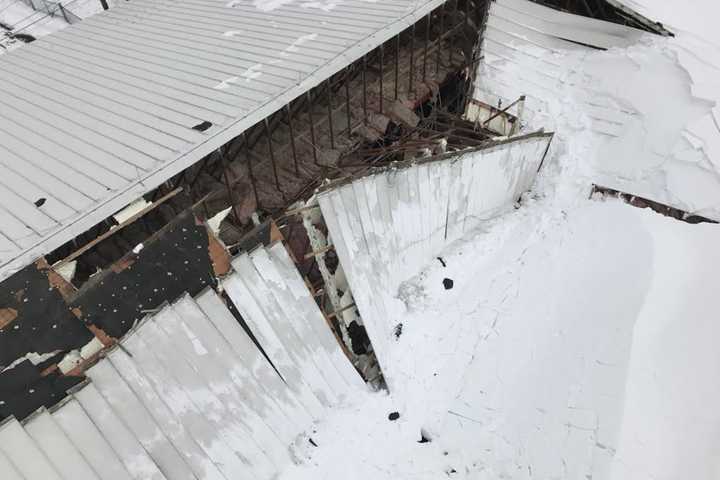 Williams Lumber & Home Center Roof Collapses From Snow In Rhinebeck