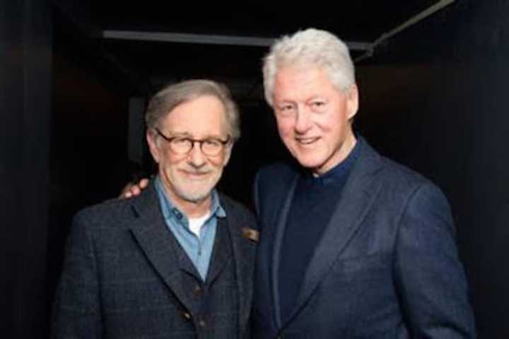 Former President Bill Clinton and Steven Spielberg at a special screening of &quot;The Post&quot; in Pleasantville.