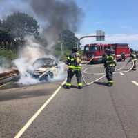 <p>Fire crews from the Norwalk Fire Department worked quickly to knock down the flames.</p>