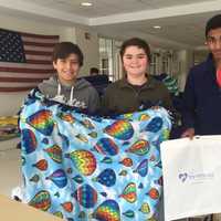 <p>Volunteers at the &quot;Blankets for Preemies&quot; event in Darien.</p>