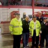 <p>Members of the MFVD Fire Police take a moment from their duties for a group shot.</p>