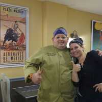 <p>Cynthia Soto and her chef.</p>