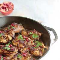 <p>Pomegrante and Honey Glazed Chicken.</p>