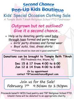 Kids Clothing Sale At Wayne Synagogue