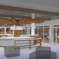 <p>An artist&#x27;s rendering of the open spaces that will be featured when Barnes and Noble returns to Eastchester.</p>