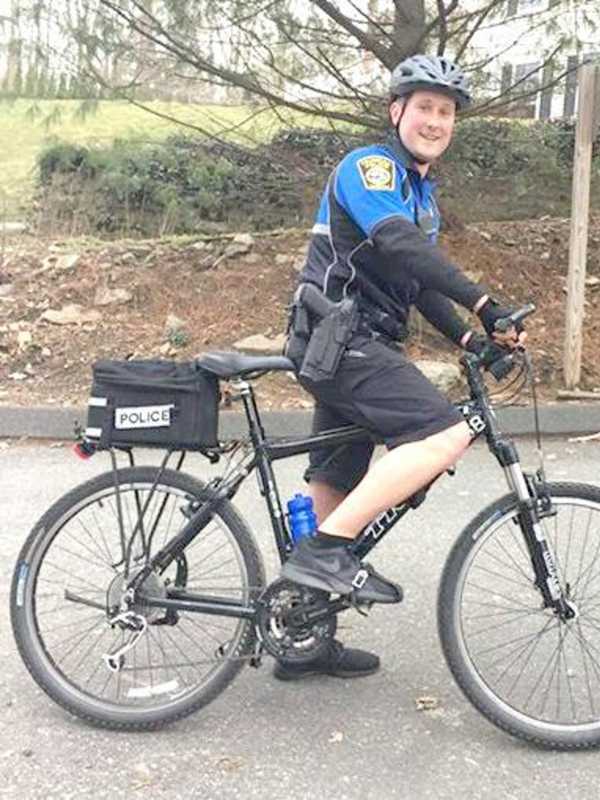 Trumbull Library, Police Holding Bike Safety Day
