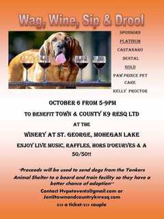 Fundraiser For Dogs At Yorktown's Winery At St. George 