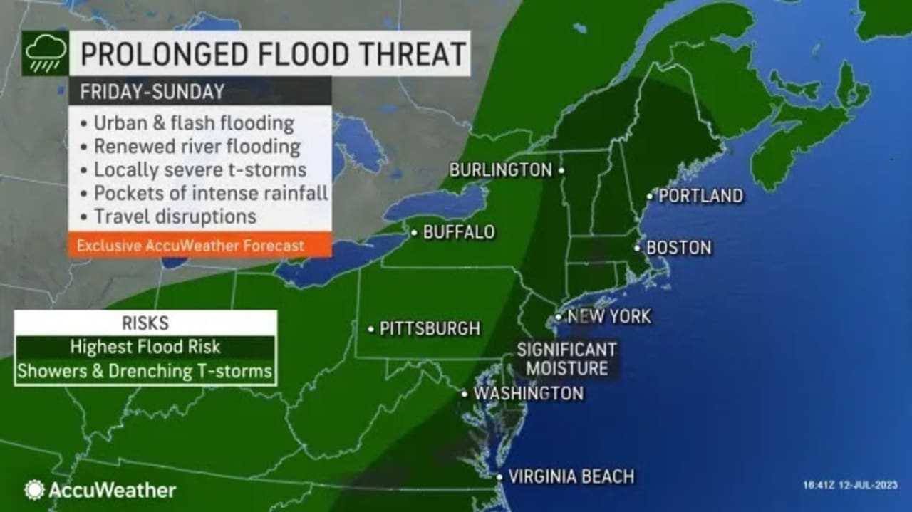 New Flash Flood Threat: Separate Rounds Of Slow-Moving Storms Take Aim ...