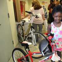 <p>A raffle prize at the luncheon to celebrate summer meals at the Martin Luther King Jr. Apartments in Stamford.</p>