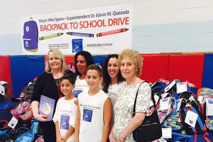 Armonk's Heavenly Productions Donates Backpacks To Students