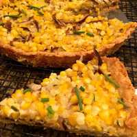 <p>Sweet Corn, Bacon and Shitake Mushroom Tart adapted from a Martha Stewart recipe.</p>