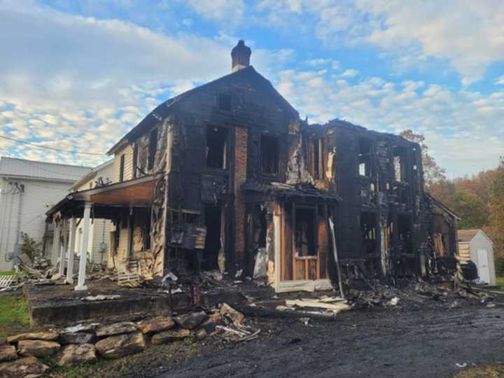 The aftermath of the fire in Cecil County