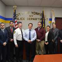 <p>The six new Yonkers Police Department hires.</p>