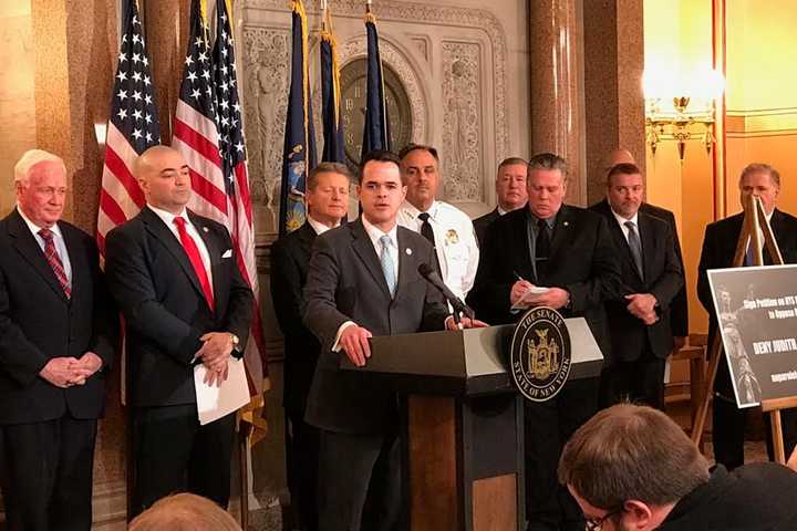 Carlucci, State Elected Officials Rally Against Parole For Brink's Convict