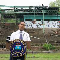 Demolition Of Grandstands At Westchester Icon Memorial Field Begins
