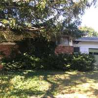 <p>A zombie home undergoes demolition on Long Island.</p>