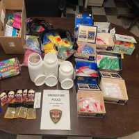 <p>The illegal items seized.</p>