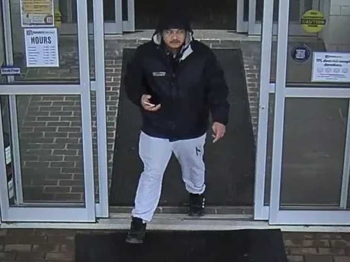 Tewksbury police ask anyone who recognizes this man to contact investigators. He allegedly stole money from the donation box at the library on Friday, Feb. 2.&nbsp;